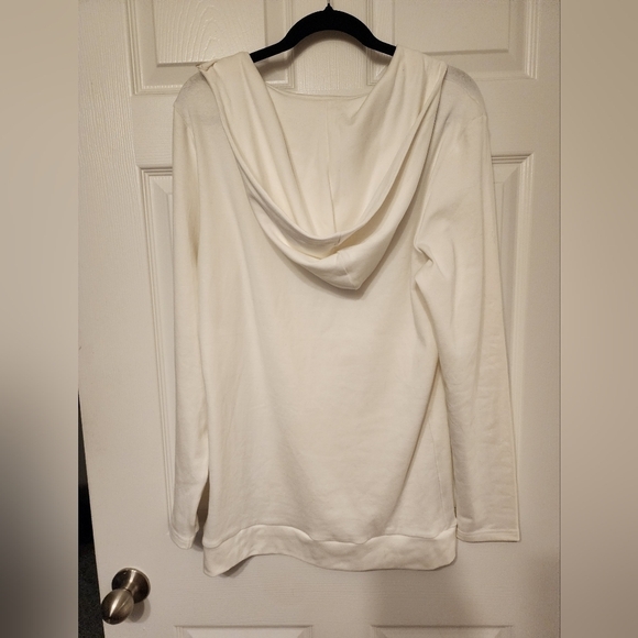 NWT Lily and Lottie XL cream cream with gold zipper and thumb holes hoodie - Picture 4 of 5